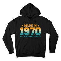 Made In 1970 All Original Parts Birth Year Typography Tall Hoodie