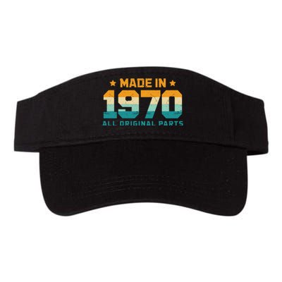 Made In 1970 All Original Parts Birth Year Typography Valucap Bio-Washed Visor