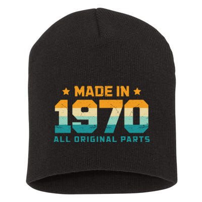 Made In 1970 All Original Parts Birth Year Typography Short Acrylic Beanie