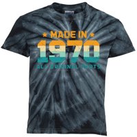 Made In 1970 All Original Parts Birth Year Typography Kids Tie-Dye T-Shirt