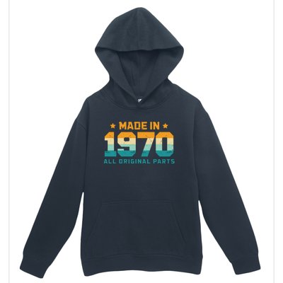 Made In 1970 All Original Parts Birth Year Typography Urban Pullover Hoodie