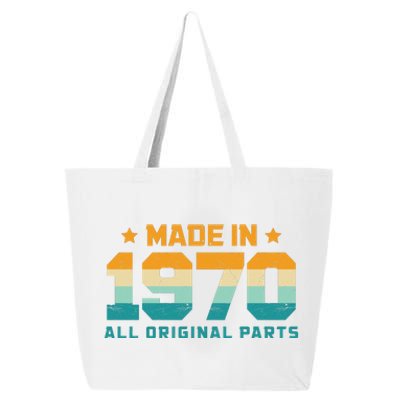 Made In 1970 All Original Parts Birth Year Typography 25L Jumbo Tote