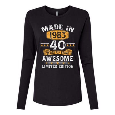 Made In 1983 40 Years Old 40th Birthday Gifts For  Womens Cotton Relaxed Long Sleeve T-Shirt