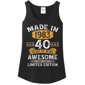 Made In 1983 40 Years Old 40th Birthday Gifts For  Ladies Essential Tank