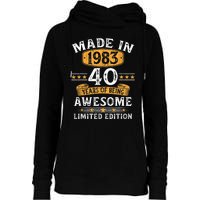 Made In 1983 40 Years Old 40th Birthday Gifts For  Womens Funnel Neck Pullover Hood