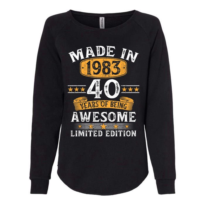 Made In 1983 40 Years Old 40th Birthday Gifts For  Womens California Wash Sweatshirt