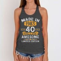 Made In 1983 40 Years Old 40th Birthday Gifts For  Women's Knotted Racerback Tank