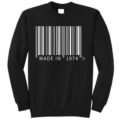 Made In 1974 Funny Barcode Design For Retail Lovers Sweatshirt