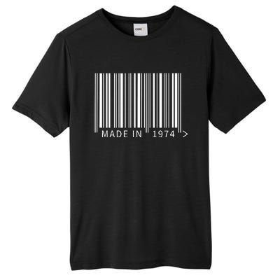 Made In 1974 Funny Barcode Design For Retail Lovers Tall Fusion ChromaSoft Performance T-Shirt