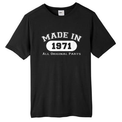 Made In 1971 All Original Parts Funny 51st Birthday Gift Tall Fusion ChromaSoft Performance T-Shirt