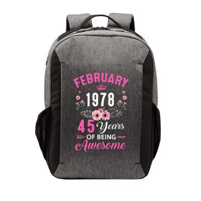 Made In 1978 45 Years Old February 45Th Birthday Women Vector Backpack