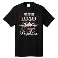 Made In 1939 Floral 83rd Birthday Gift Tall T-Shirt