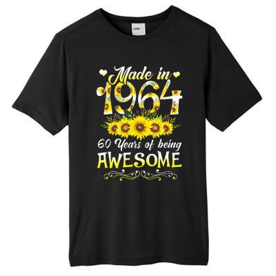 Made In 1964 Sunflower 60th Bday 60 Years Of Being Awesome Tall Fusion ChromaSoft Performance T-Shirt