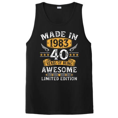 Made In 1983 40 Years Old Gifts 40th Birthday Gift For PosiCharge Competitor Tank