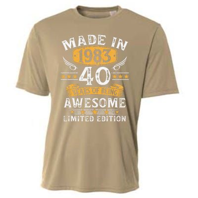 Made In 1983 40 Years Old Gifts 40th Birthday Gift For Cooling Performance Crew T-Shirt