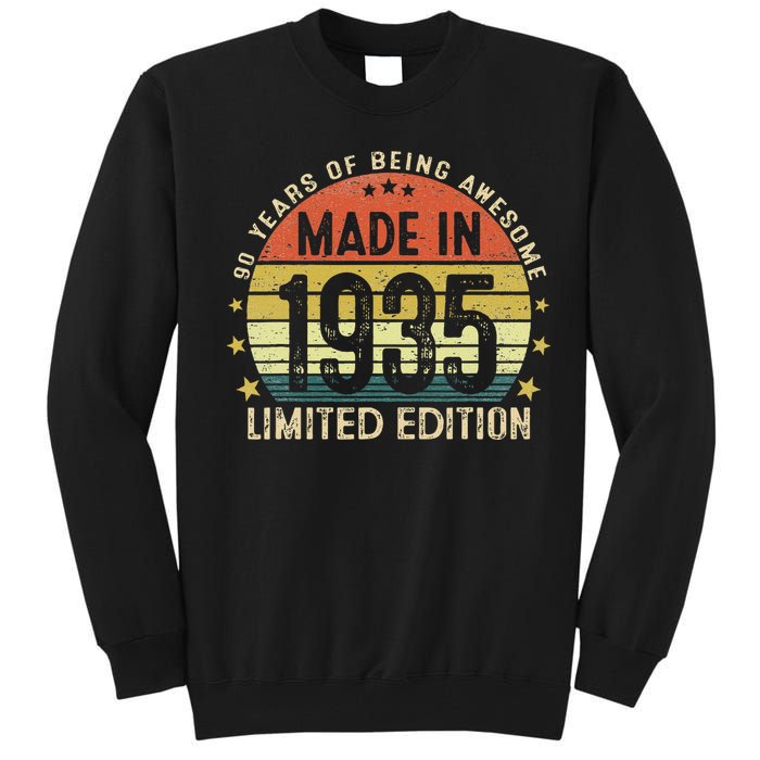 Made In 1935 Limited Edition 90th Birthday 90 Year Old Gifts Tall Sweatshirt