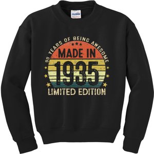 Made In 1935 Limited Edition 90th Birthday 90 Year Old Gifts Kids Sweatshirt