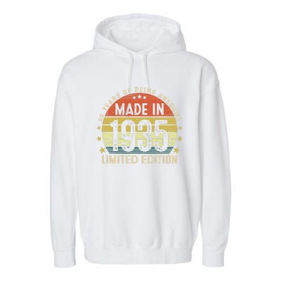 Made In 1935 Limited Edition 90th Birthday 90 Year Old Gifts Garment-Dyed Fleece Hoodie