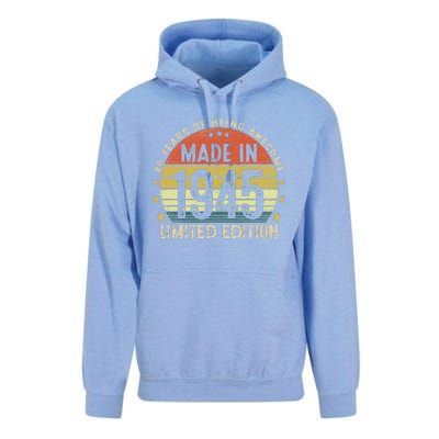 Made In 1945 Limited Edition 80th Birthday 80 Year Old Gifts Unisex Surf Hoodie