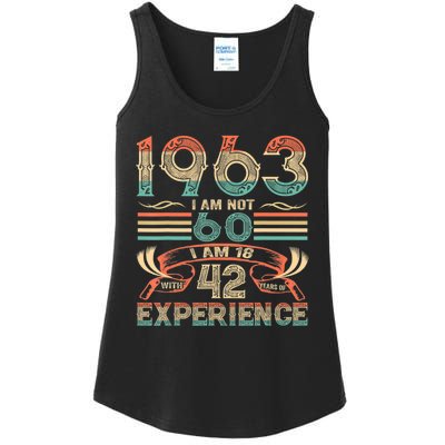 Made In 1963 I Am Not 60 I'm 18 With 42 Year Of Experience Ladies Essential Tank