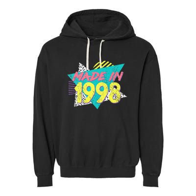 Made In 1998 Retro Vintage 26th Birthday Garment-Dyed Fleece Hoodie