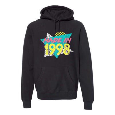 Made In 1998 Retro Vintage 26th Birthday Premium Hoodie