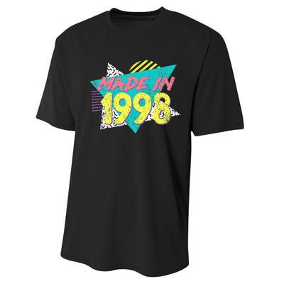 Made In 1998 Retro Vintage 26th Birthday Performance Sprint T-Shirt