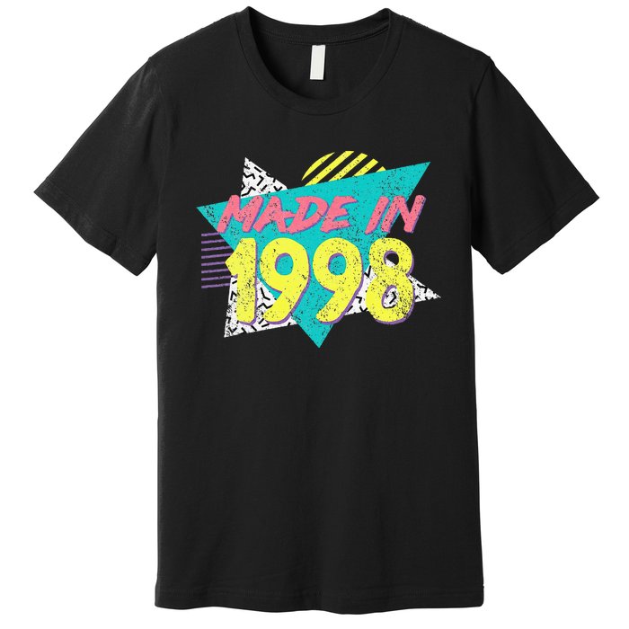 Made In 1998 Retro Vintage 26th Birthday Premium T-Shirt