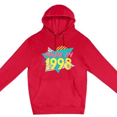 Made In 1998 Retro Vintage 26th Birthday Premium Pullover Hoodie