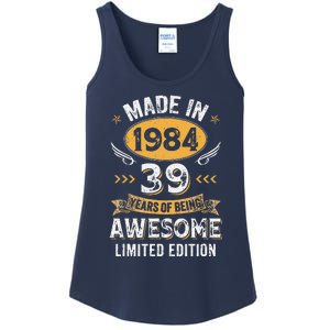 Made In 1984 39 Years Old 39Th Birthday For Women Ladies Essential Tank