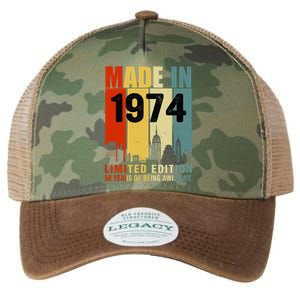 Made In 1974 Limited Edition 50 Years Of Being Awesome Legacy Tie Dye Trucker Hat