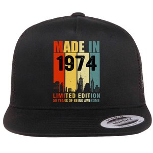 Made In 1974 Limited Edition 50 Years Of Being Awesome Flat Bill Trucker Hat