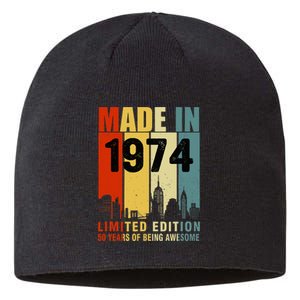 Made In 1974 Limited Edition 50 Years Of Being Awesome Sustainable Beanie