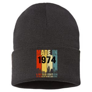 Made In 1974 Limited Edition 50 Years Of Being Awesome Sustainable Knit Beanie