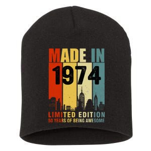 Made In 1974 Limited Edition 50 Years Of Being Awesome Short Acrylic Beanie