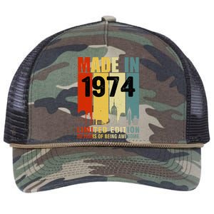 Made In 1974 Limited Edition 50 Years Of Being Awesome Retro Rope Trucker Hat Cap