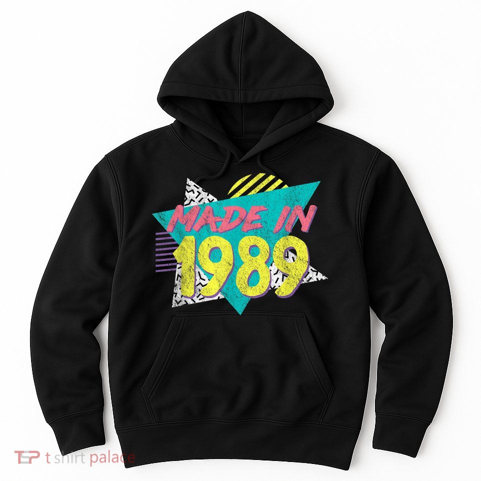 Made In 1989 Retro Vintage 34th Birthday Hoodie