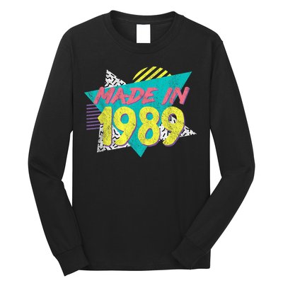 Made In 1989 Retro Vintage 34th Birthday Long Sleeve Shirt