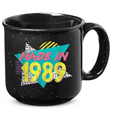 Made In 1989 Retro Vintage 34th Birthday 15oz Campfire Ceramic Mug