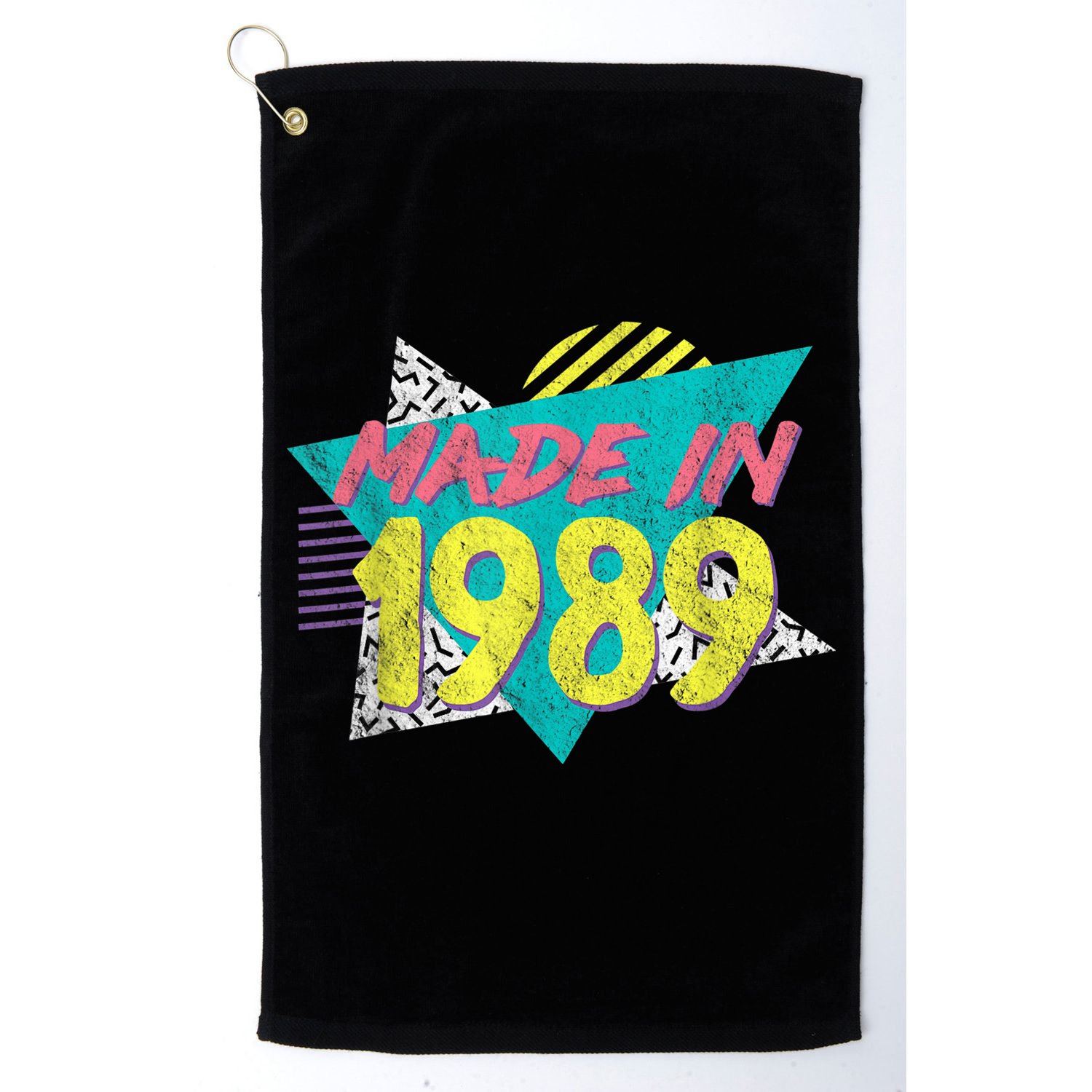 Made In 1989 Retro Vintage 34th Birthday Golf Towel