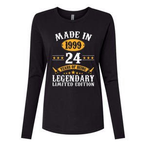 Made In 1999 24 Years Old Gifts 24th Birthday Gift For Womens Cotton Relaxed Long Sleeve T-Shirt