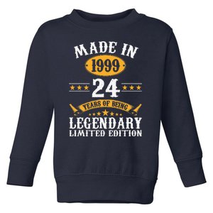 Made In 1999 24 Years Old Gifts 24th Birthday Gift For Toddler Sweatshirt