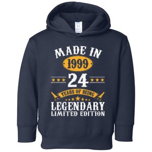 Made In 1999 24 Years Old Gifts 24th Birthday Gift For Toddler Hoodie