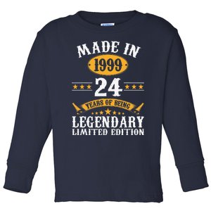 Made In 1999 24 Years Old Gifts 24th Birthday Gift For Toddler Long Sleeve Shirt