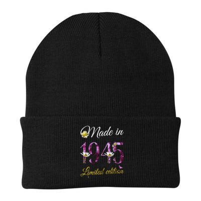 Made In 1945 - 80 Year Old Floral 1945 80th Birthday Beanie