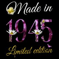 Made In 1945 - 80 Year Old Floral 1945 80th Birthday 16 in Basic Backpack