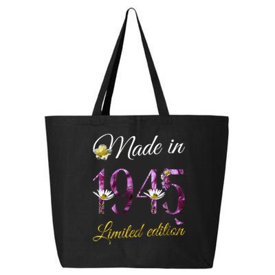 Made In 1945 - 80 Year Old Floral 1945 80th Birthday 25L Jumbo Tote