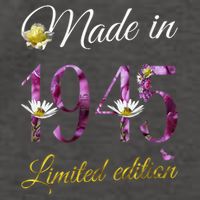 Made In 1945 - 80 Year Old Floral 1945 80th Birthday Vector Backpack