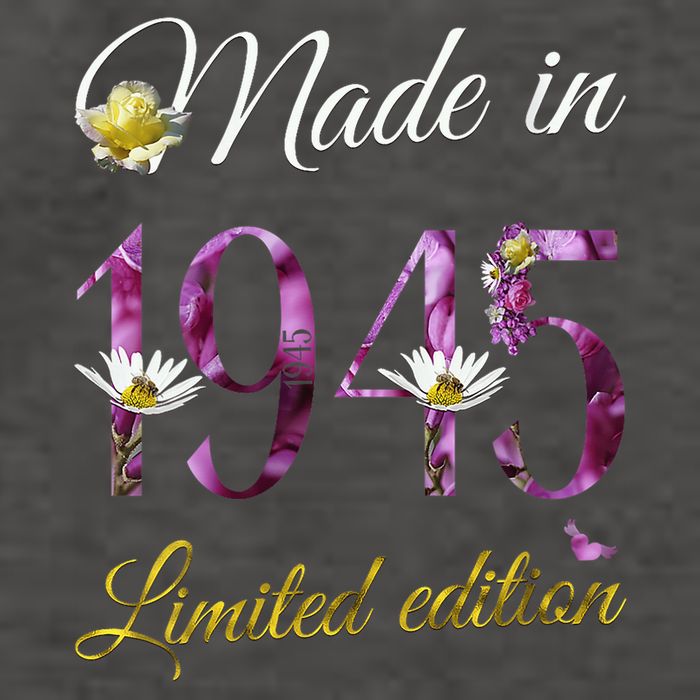 Made In 1945 - 80 Year Old Floral 1945 80th Birthday Vector Backpack