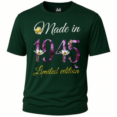 Made In 1945 - 80 Year Old Floral 1945 80th Birthday Cooling Performance Crew T-Shirt